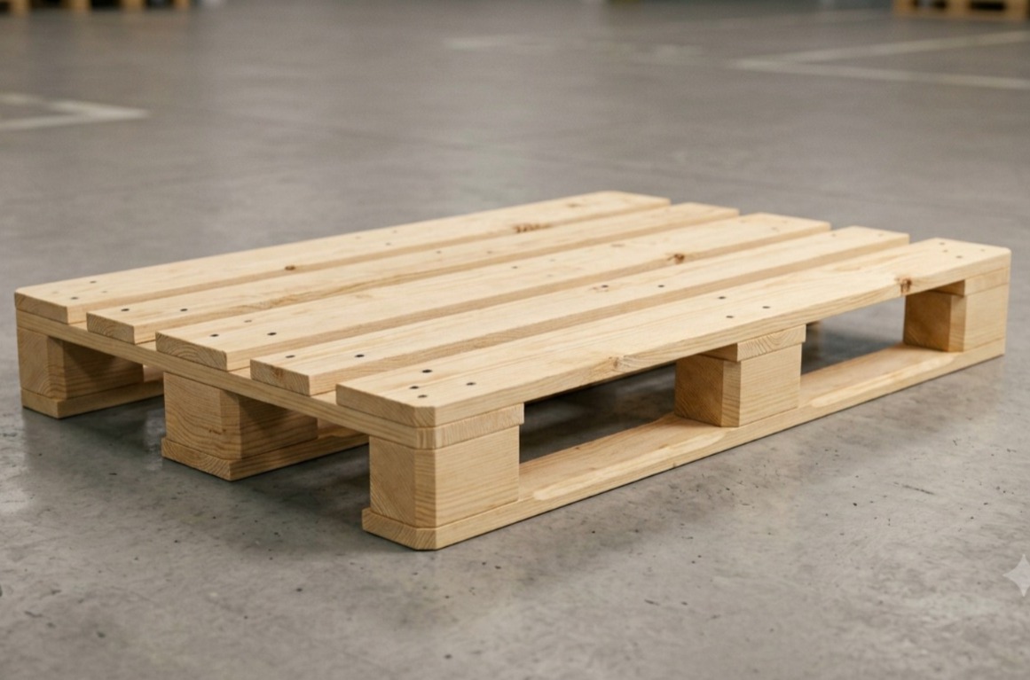 Custom heat-treated wooden pallet