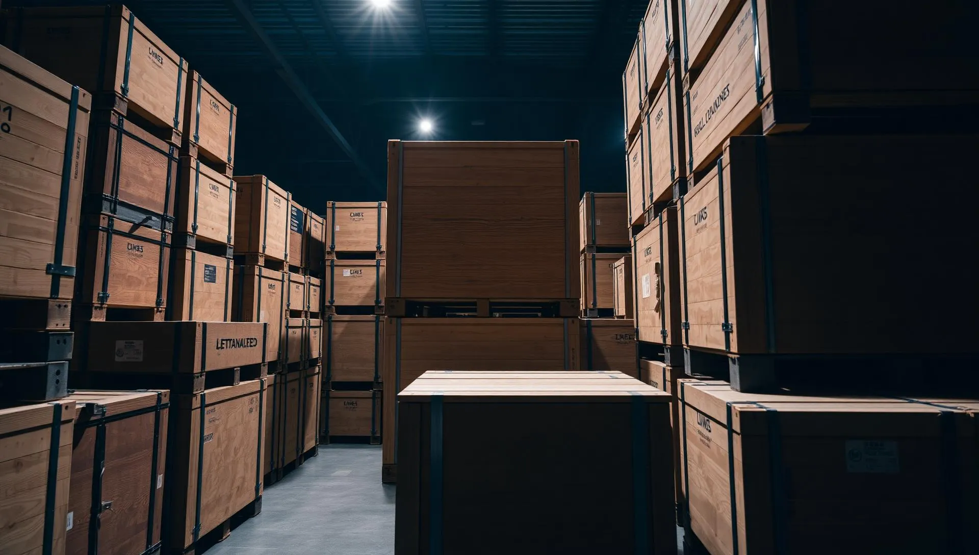 Heavy-duty wooden shipping crates Dubai