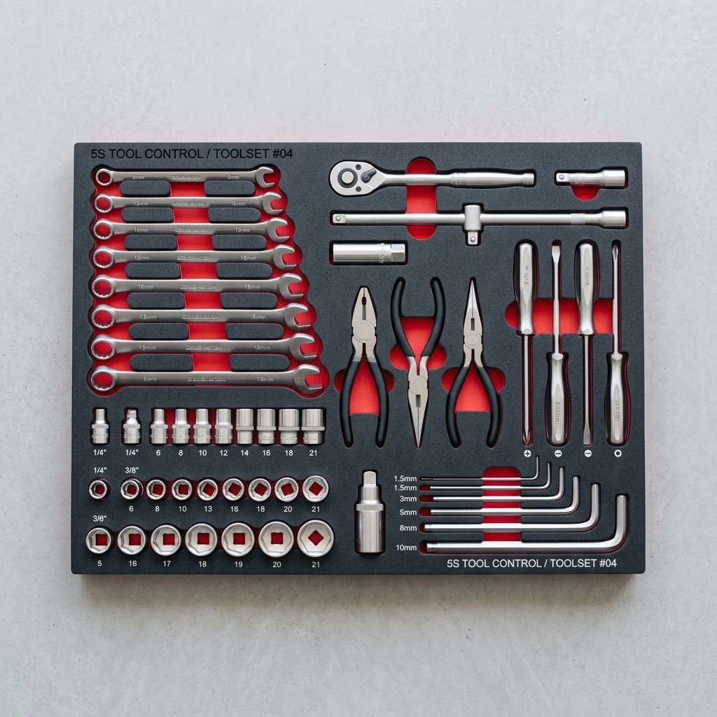 Two-tone tool control foam insert