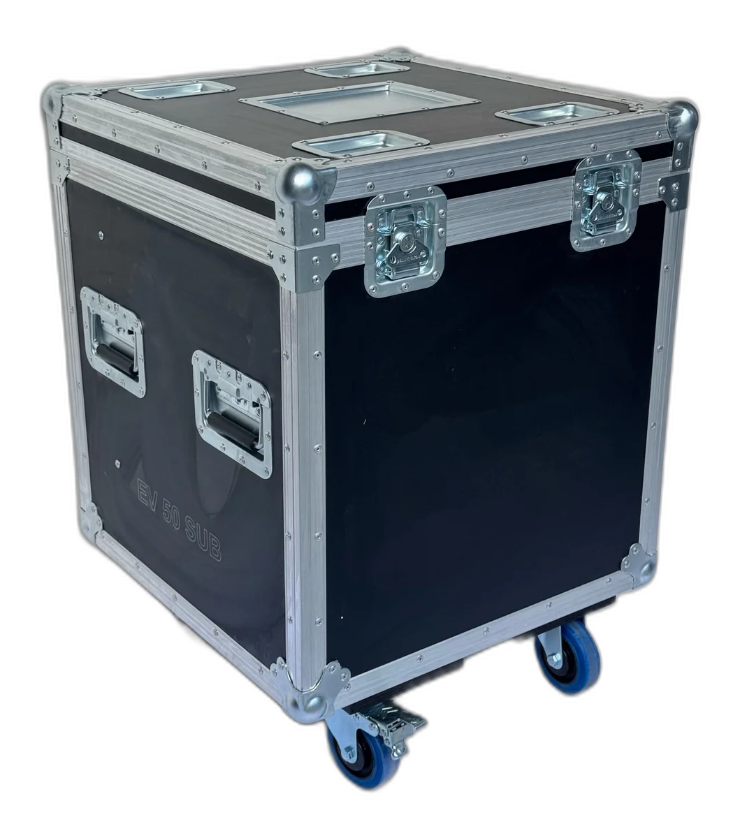 Audio equipment flight case for mixers and speakers